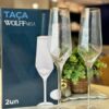 Conjunto 2 Taças de Cristal p/ Champanhe c/ borda dourada  300ML