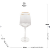 Conjunto 2 Taças de Cristal p/ Vinho c/ borda dourada 600ML - Image 3
