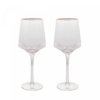 Conjunto 2 Taças de Cristal p/ Vinho c/ borda dourada 600ML - Image 2