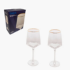 Conjunto 2 Taças de Cristal p/ Vinho c/ borda dourada 600ML - Image 4